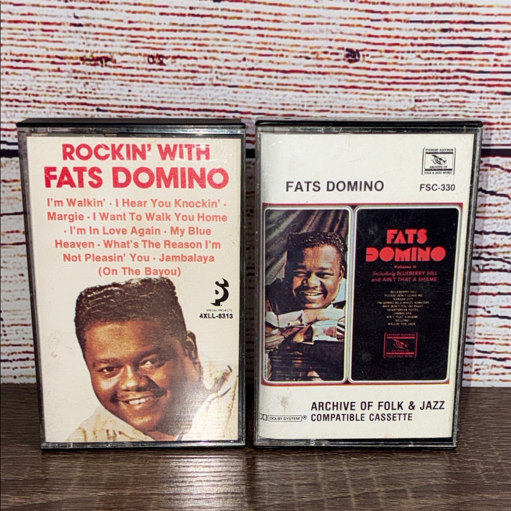 Vintage 2 Fats Domino Cassette Tapes